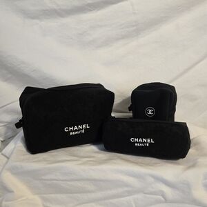 Black Beauty Pouch Set Given By Chanel Beaute Promo